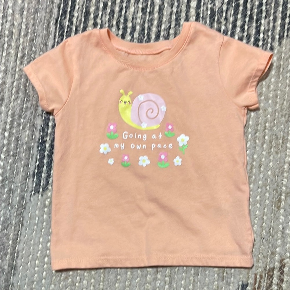 🎉Garanimals Peach Snail Graphic Tee. F139